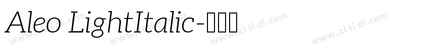 Aleo LightItalic字体转换